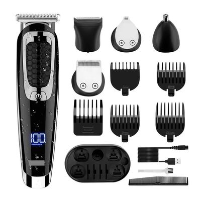 5-in-1 Electric Hair Wash Trimmer for Men USB Rechargeable Waterproof Beard Sculpting Clip Grooming Kit