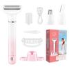 Electric Razors for Women, 3-in-1 Bikini Trimmer for Women with Nose Hair Trimmer & Eyebrow Razor, IPX5 Waterproof Cordless Rechargeable Womens Electric Shaver for Face Legs Armpits Pubic Hair Removal view 1