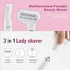 Electric Razors for Women, 3-in-1 Bikini Trimmer for Women with Nose Hair Trimmer & Eyebrow Razor, IPX5 Waterproof Cordless Rechargeable Womens Electric Shaver for Face Legs Armpits Pubic Hair Removal view 4