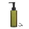 100ml Frosted Green Glass Lotion Pump Bottle with Black Pump Head Travel Refillable Cosmetic Dispenser Storage Container Vial for Essential Oil Cream Shampoo Toiletries view 1
