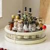 360 Rotating Makeup Storage Box With Tiered Shelves Skincare Cosmetic Organizers For Bedroom Bathroom Sturdy Materials Adjustable Spices Holder view 4