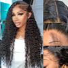 4x4 HD Lace Closure Human Hair Deep Wave Closure Free Part 8 Inch 100% Unprocessed Brazilian Virgin Human Hair Extensions Pre Plucked 150% Density Natural Black view 4