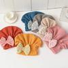 MDHCOP Microfiber Hair Towel, Women Quick-Drying Hair Cap Dry Towel Super Absorbent Coral Velvet(Pink) view 3