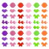 100 Pieces Self Hinge Plastic Hair Barrettes,80s 90s Cartoon Design Hair Clip,Cute Multi-coloured Hair Barrettes for Toddler Girls view 1