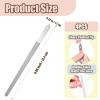 4 Pack Diamond Deb Nail File - Double Sided Stainless Steel Metal Nail Filer for Natural Nails - Professional Manicure Pedicure Tool with Sharp Tip for Women Men (6 Inch) view 2
