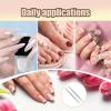 4 Pack Diamond Deb Nail File - Double Sided Stainless Steel Metal Nail Filer for Natural Nails - Professional Manicure Pedicure Tool with Sharp Tip for Women Men (6 Inch) view 3