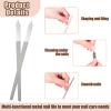 4 Pack Diamond Deb Nail File - Double Sided Stainless Steel Metal Nail Filer for Natural Nails - Professional Manicure Pedicure Tool with Sharp Tip for Women Men (6 Inch) view 4
