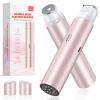 NIPOO Bikini Trimmer for Women, Dual Head Face Shaver Body Hair Trimmmer, IPX7 Waterproof Womens Electric Razor for Legs, Rose Gold view 1