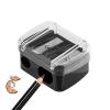 12 Pack Dual Hole Cosmetic Pencil Sharpener for Lipliner Eyeliner and Eyebrow Pencils (Black) view 1