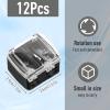 12 Pack Dual Hole Cosmetic Pencil Sharpener for Lipliner Eyeliner and Eyebrow Pencils (Black) view 2