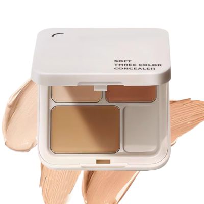 Three-Color Concealer Palette cover makeup, dark circle corrector | lightweight non-caking blemish concealer, long-lasting professional spot coverage cream for skin finish