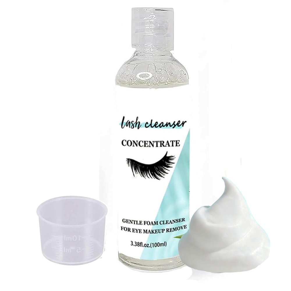 ALLGLAM 100ml Lash Shampoo Concentrate- Eyelash Extension Cleanser for Home & Salon Use, Gentle Foaming Formula Makes 30x 60ml Bottles, Safe for Lash Extensions, Removes Oil