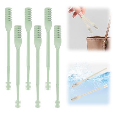 DSACL Nasal Hair Cutter, 2025 New Portable Manual Nose Hair Knife, Nasal Hair Trimmer for Men Women, 360 Rotating Nose Hair Removal Tool Travel Essential Halloween Christmas Gifts (Green, 6 Pcs)