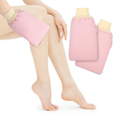 XLIUAX 2 Pack Exfoliating Glove, Skincare Exfoliating Mitt Exfoliator Gloves Body Scrubber Exfoliator for Dead Skin Reusable Body Glove for Smooth Skin Surface Radiant Skins Elastic Wrist