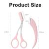 2-Pack Eyebrow Razor Set for Women and Men Professional Eyebrow Scissors with Comb, Pink, Stainless Steel Detachable Design for Easy Cleaning view 3