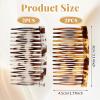4 Pcs French Hair Side Comb Small French Side Hair Comb Clips Twist Hairs Styling Accessories Women's Bun Strong Hold Clips for Women Bun Decorative Styling Accessories(Tortoise Shell Leopard) view 2