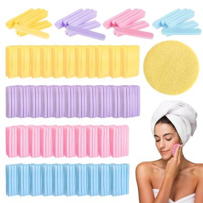 552Pcs compressed facial sponges for estheticians Disposable Round Face Wash Sponge, Face Sponges for Cleansing and Exfoliating Spa Facial Pads for Women Beauty Makeup Removal Supplies