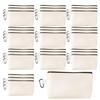 10Pcs Blank Cotton Canvas bag Sublimation Ready Canvas Makeup Bags Bulk DIY Blank Zipper Pouch for Cosmetic, Coin Purse, Pencil Case & Travel Organizer (30, Beige) view 1