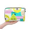 JIKOLPMUNY Personalized Lables Leather Portable Cosmetic Bag Spacious Pvc Leather Travel Organizer With Full Print Design For Makeup, Toiletries Daily Essentials view 4