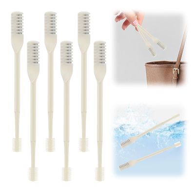 DSACL Nasal Hair Cutter, 2025 New Portable Manual Nose Hair Knife, Nasal Hair Trimmer for Men Women, 360 Rotating Nose Hair Removal Tool Travel Essential Halloween Christmas Gifts (Beige, 6 Pcs)