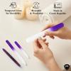 Alban Czech Glass Nail File Set with Manicure Stick & Vegan Leather Cosmetic Case (Purple Nail Files, Plum Manicure Stick & Cream Cosmetic Case) view 4