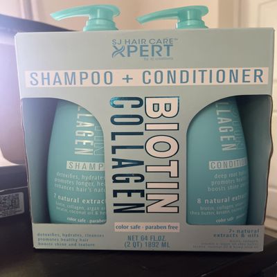 Biotin Collagen Shampoo, Hair Growth and Conditioning Formula, Turquoise
