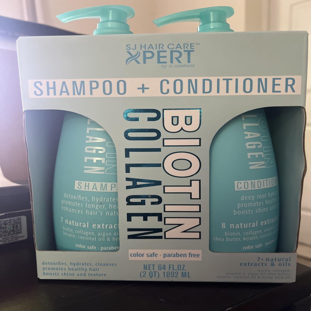 Biotin Collagen Shampoo, Hair Growth and Conditioning Formula, Turquoise