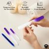 Alban Czech Glass Nail File Set with Manicure Stick & Vegan Leather Cosmetic Case (Purple Nail Files, Royal Manicure Stick & Cream Cosmetic Case) view 4