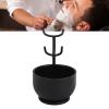 KunEchevyr Shaving Brush Stand with Bowl, Men Beard Shaving Tool Set, Metal Shaving Stand with Bowl, Grooming Kit Rack for Barbershops and Travel, Includes Brush Holder and Lathering Bowl view 4