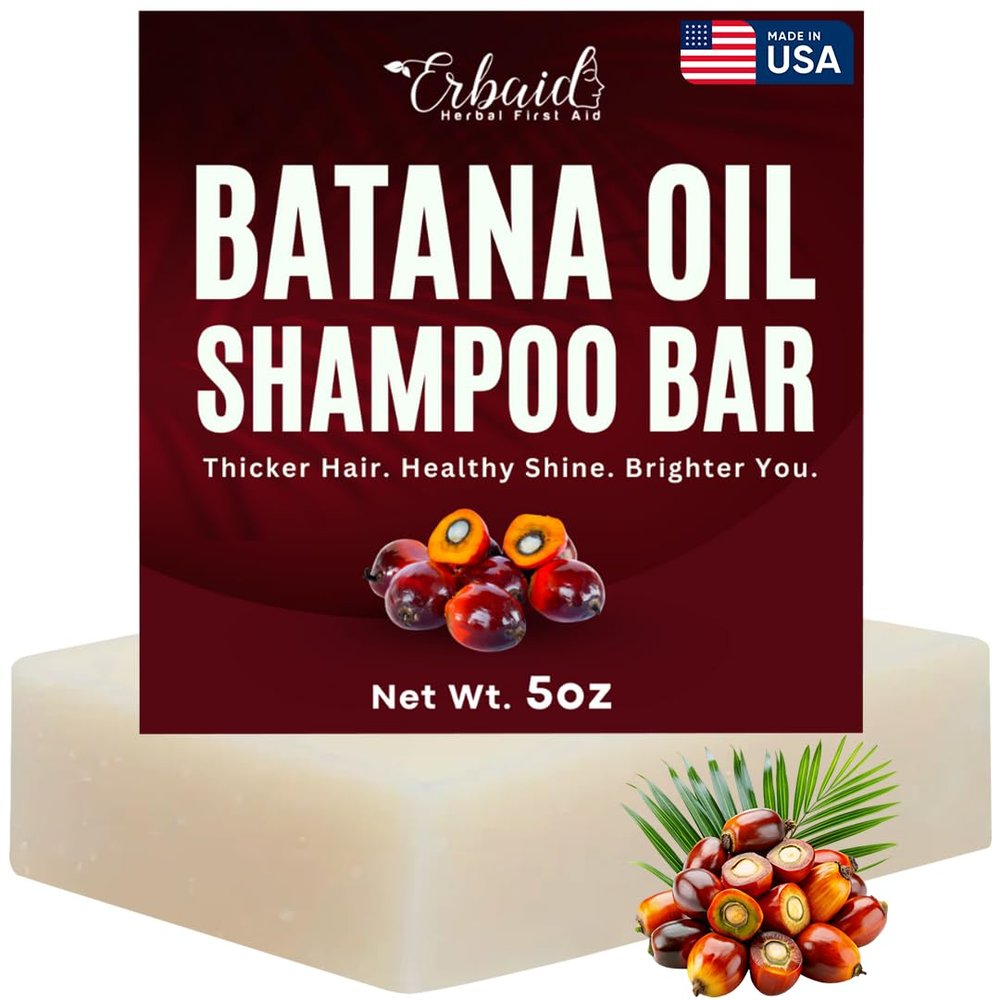 Batana Shampoo  Natural Batana Oil Soap Bar for Hair Growth, Thinning & Hair Loss  Thickening, Volumizing, Nourishing Shampoo to Strengthen Weak, Brittle Strands  Large 5 oz Soap Made in USA
