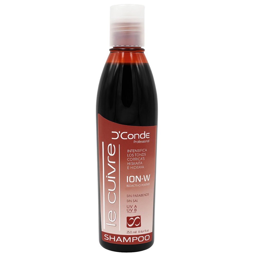 Five Brothers Products DConde Red Color Depositing Shampoo Le Curvie 8.45 fl oz Color Enhancer for Copper and Auburn Hair Sulfate-Free & Paraben-Free, Professional Hair Care