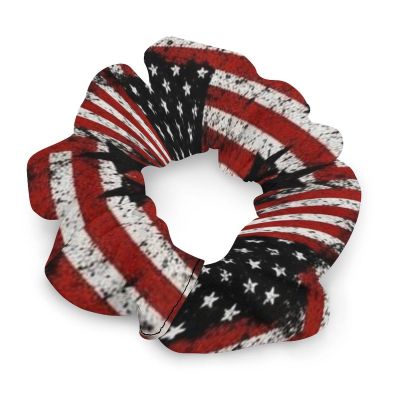 Aiyoolee Satin Hair Scrunchies, Elastic Hair Bands & Ponytail Holder Compatible with Fireman Firefighters Lives Matter American Thin Red Line Flag for Women