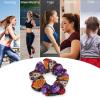Aiyoolee Satin Hair Scrunchies, Elastic Hair Bands & Ponytail Holder for Women Compatible with Mexican Rose Sugar Skull Floral Women Day of The Dead Art view 3