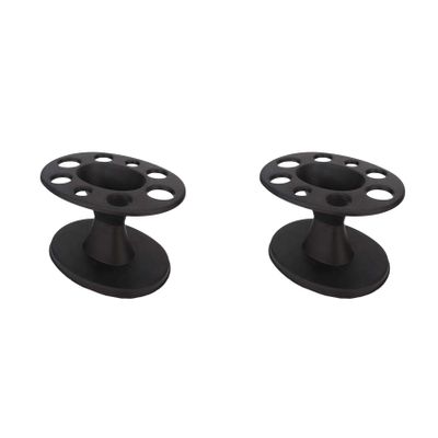 Cwmiibili 2X Hair Brush Holder Round Hair Brush Comb Holder Display Rack Hair Styling Brush Stand Hairdressing Tool Shelf