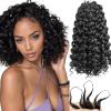 GoGo Curl Crochet Human Hair Knotless Pre-Separated Crochet Hair Extensions Human Hair Natural Black Feather Human Hair Extension 16inch (60g refill pack) view 1
