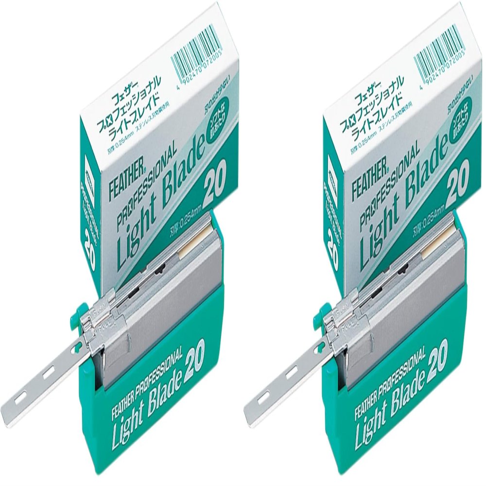 Feather Artist Club ProLight Razor Blade 20 Count (Pack of 2)