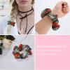 Aiyoolee Scrunchies for Women, Vintage Hair Ties & Elastic Hair Bands Compatible with Chicken Rooster Garden Sunflower Painting view 4