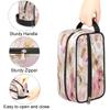 DXTKWL Makeup Bag Pink Golden Marble Travel Toiletry Make Up Bag Cosmetic Wash Bags Pouch Dopp Kit for Women Men view 4