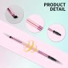 6 Pieces Dual-Ended Brow Brush, Eyebrow Brush, Angled Eye Brow and Spoolie Brushes, Shaping and Filling Eyebrows, Eyebrow Spoolie Brushes for Precise Brushing view 3