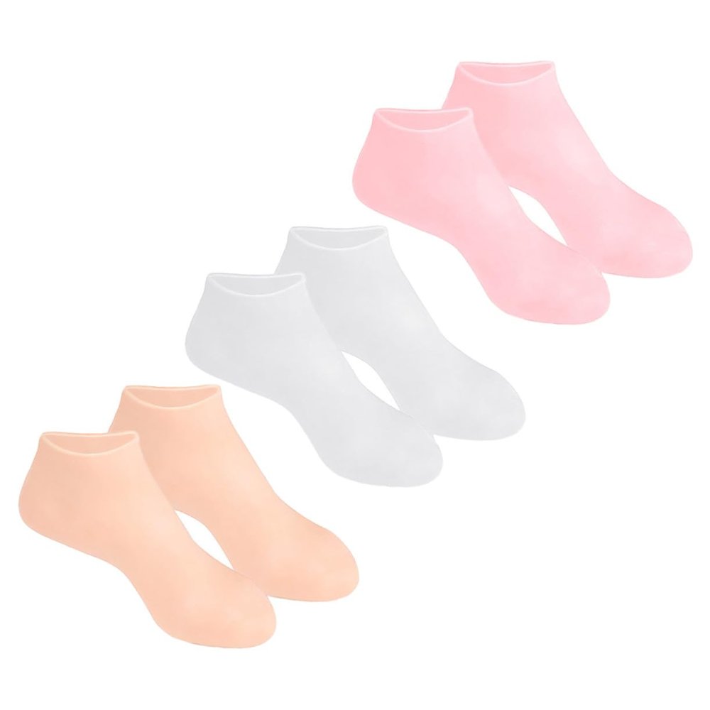 ETHZZLE 3Pairs Moisturizing Foot Care Socks for Dry Cracked Feet Nourishing Hydrating Socks with Soft Breathable Comfortable Fit for Daily Use and Skin Repair