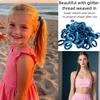 MARYLAVENDER Mini Small Glittering Hair Ties All Hair Types Seamless Glitter Hair Ponies Elastics Ponytail Holders Hair Scrunchies Hair Accessories Baby Girls Kid Children 100 pcs view 4