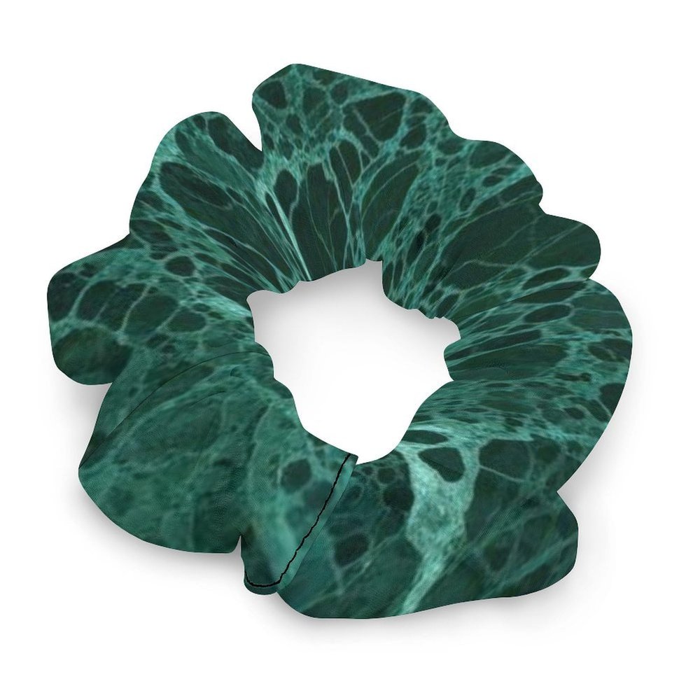 Aiyoolee Hair Scrunchies for Women, Large Hair Ties Gift for Wedding Party Decor Compatible with Marble Green