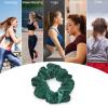 Aiyoolee Hair Scrunchies for Women, Large Hair Ties Gift for Wedding Party Decor Compatible with Marble Green view 3