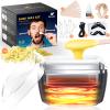 Vuteehy Nose Wax Kit Men, Nose Ear Hair Removal Kit for Men Women, 40 Sticks, 100g Wax, USB Fast Heat, Smart Constant Temp, Painless Hair Removal Waxing Kit for Nose Ears Eyebrow Lip Facial, Yellow view 1