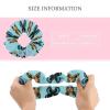 Aiyoolee Hair Scrunchies for Women, Soft Hair Ties & Elastic Bands Compatible with Gothic Black Butterflies Light Blue Butterfly for Thick Thin Curly Hair view 2