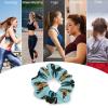 Aiyoolee Hair Scrunchies for Women, Soft Hair Ties & Elastic Bands Compatible with Gothic Black Butterflies Light Blue Butterfly for Thick Thin Curly Hair view 3