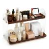 2 Tier Acrylic Makeup OrganizerBathroom Counter Organizers and Storage, Versatile Perfume Vanity Organizer, Ideal for Cosmetic, Large Skincare, Face Mask, Office Supplies, Amber view 1