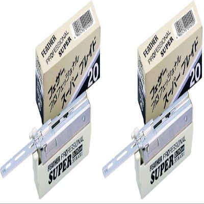 Feather Artist Club ProSuper Razor Blades 20 Count (Pack of 2)