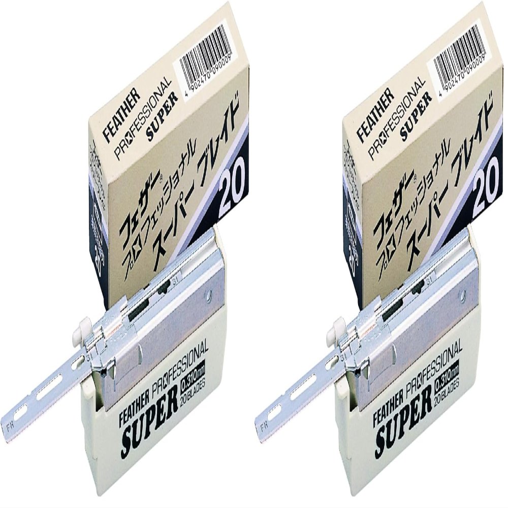Feather Artist Club ProSuper Razor Blades 20 Count (Pack of 2)
