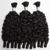 Lemoda Human Braiding Hair for Boho Braids Burmese Curly Spiral Curly Ends Bulk for Daughter/Friend For Bohemian Knotless Braids 181818Inch 3Bundles 15A No Weft Extensions view 2